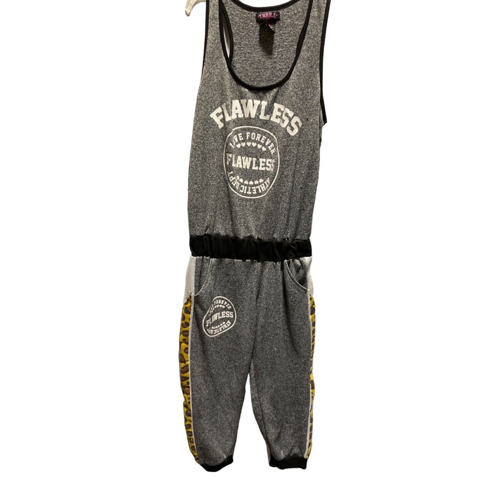 Thrill 94 Women's‎ Medium Romper Sweatshirt Material, Joggers Style, Graphic